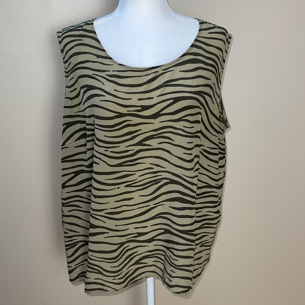 Travis Ayers Silk  Zebra Tank
